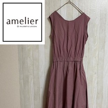 amelier MAJESTIC LEGON★アメリエルマジェスティックレゴン★バックドロストノースリワンピ★サイズM　12-18_画像1