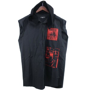 RAF SIMONS ARCHIVE REDUX　 21SS 02SS テロ期 復刻 SLEEVELESS HOODED SHIRT シャツ 　　：8056000144314