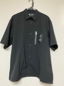 ジップポケットシャツ(5分袖)GU×UNDERCOVER Mサイズ ブラックカラーブラック袖丈半袖