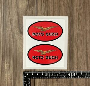★送料無料★MOTO GUZZI STICKER モト グッツィ ステッカー デカール 75mm × 45mm 2枚セット