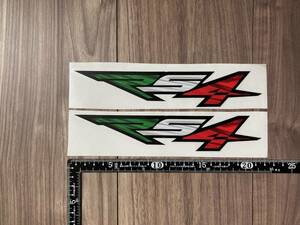 送料無料 Aprilia RS4 Italian flag sticker decal アプリリア イタリア フラッグ ステッカー シール デカール 210mm x 40mm 2枚セット