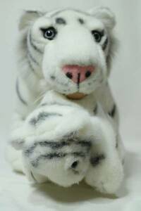 DD* soft toy *SANYEI white Tiger parent . jumbo * defect have 