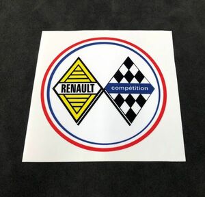 RENAULT COMPETITION sticker Renault Vintage competition decal Classic car F1 race Renault 4 cattle alpine 