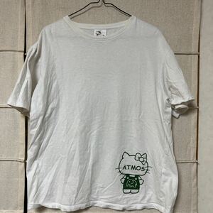 アトモス atmos キティ kitty サンリオ Sanrio コラボ Tシャツ L 白　ホワイト　ATMOS×HALLO KITTY アトモス ハローキティコラボ品