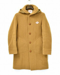 DANTON ダントン WOOL MOSSER SINGLE HOOD COAT ウールモッサ シングルフードコート 36 CAMEL キャメル ROUND COLLAR ラウンドカラー 丸衿