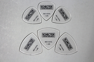 【世界初！100%土に還るギターピック】SCHECTER(シェクター)/ SPD-EZ10CL&SPT-EZ10CL 2種各3枚 6枚セット1.25mm 【お試しセット】