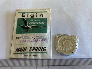 Elgin エルジン ゼンマイ №2097 3/0S 1.65x0.145x405 1個入 新品2 未使用品 長期保管品 デッドストック 機械式時計 