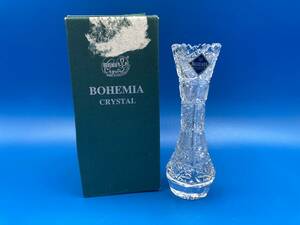 【未使用 保管品 箱あり】BOHEMIA Crystal ボヘミアクリスタル ★フラワーベース ★サイズ 48mm×高さ153mm