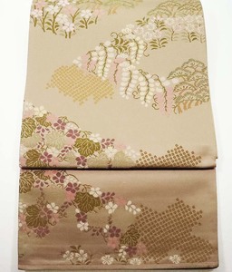 こむさでもーど 訪問着用 西陣織袋帯 草花 F5381 未使用品 公式行事 Lサイズ レディース シルク オールシーズン 入学式 卒業式 送料無料