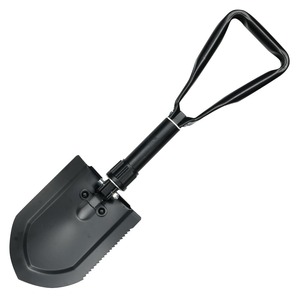  folding shovel three folding nylon sheath attaching military model pickaxe attaching [ black ] folding spade crane .