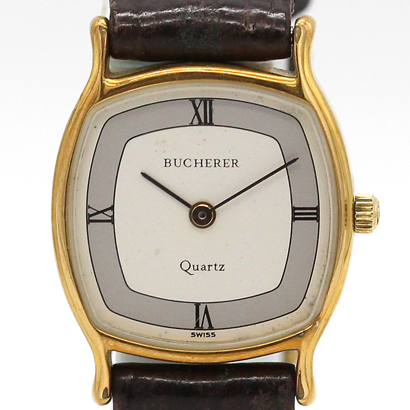 ブッフェラー BUCHERER プラチナ ダイヤ 13×13P 手巻き 腕時計