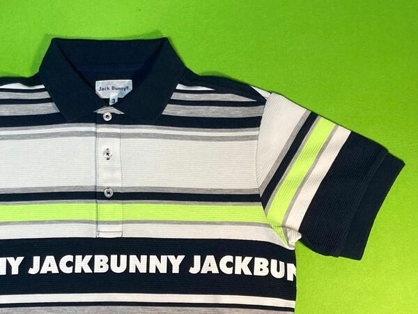 ジャックバニー Jack Bunny!! by PEARLY GATES パネルボーダー 半袖ポロシャツ