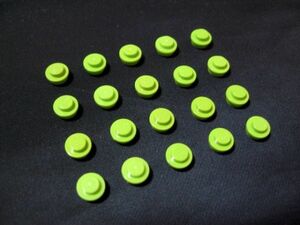 凸レゴ凸　%4073　1x1丸プレート（黄緑）　20個