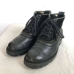 N.HOOLYWOOD bean boots / 9 1/2 black suede leather is ikatto shoes shoes A3-03006-0 sale