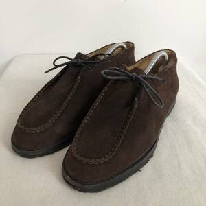  Italy made SOLOVIERE inset . flat shoes / 40 suede Brown leather shoes A3-03003-0 sale