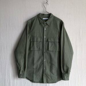 【リネン×コットン】nest Robe CONFECT シャツ / 3 オリーブ フラップ ポケット 日本製 T3-03160-9506 sale