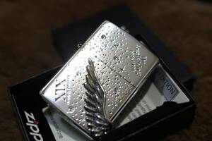 【限定ZIPPO】2019限定エンジェルウイング シルバー いぶし加工ジッポ シリアルナンバー0028 PAW-119SI 訳あり商品 限定ジッポ 写真が現物