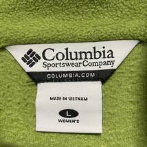 アメリカ古着　Columbia コロンビア　フリースジャケット　フルジップ　イエローグリーン　Lサイズ　【M61】_画像9