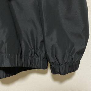 アメリカ古着 プルオーバージャケット Vネック 刺繍 Lサイズ 無地 ブラック ヴィンテージ 【H67】の画像8