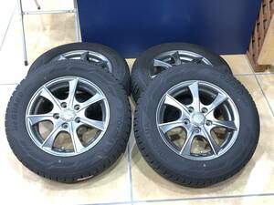 □YOKOHAMA LEBEN アルミホイール スタッドレスタイヤ 4本セット 195/65R15 2021年 5穴 PCD114.3 6J +52□