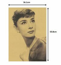 新品●ポスター B3サイズ オードリーヘップバーン Audrey Hepburn おしゃれ レトロ セピア色 インテリア スタイリッシュ_画像3