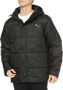 プーマ ウインドブレーカー パデッドジャケット Sサイズ 定価11550円 ブラック 黒 ナイロン フード付き 厚手 中綿 トレーニング