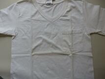 ジャンク 新品 Goodwea グッドウェア スリムフィット VネックポケットTシャツ ジャンク品 折焼けあり ホワイト サイズS_画像5
