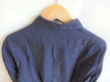 新品 TOMORROWLAND/Blue Work (メンズ トゥモローランド) 　ネイビー麻のシャツ_画像5