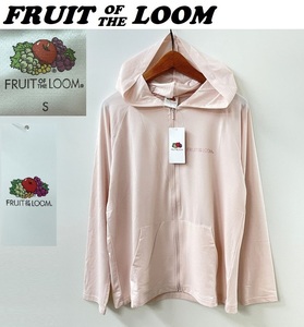 未使用品 /S/ FRUIT OF THE LOOM ピンク ジップパーカー メンズ レディース スポーツ ランニング カジュアル フード フルーツオブザルーム