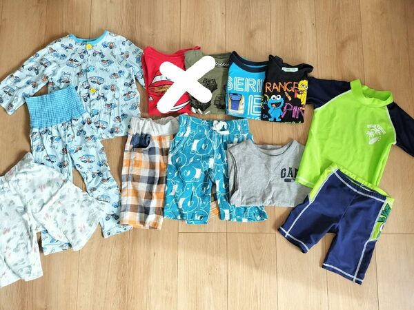 男の子まとめ売りセット95-100　パジャマ　半袖Tシャツ　水着　ハーフパンツ