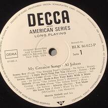 LP(オリジナル 米盤)●アル・ジョルソン AL JOLSON／MY GREATEST SONGS●_画像4
