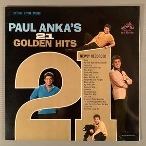 LP(韓国盤)●ポール・アンカ PAUL ANKA'S 21GOLDEN HITS●美品！