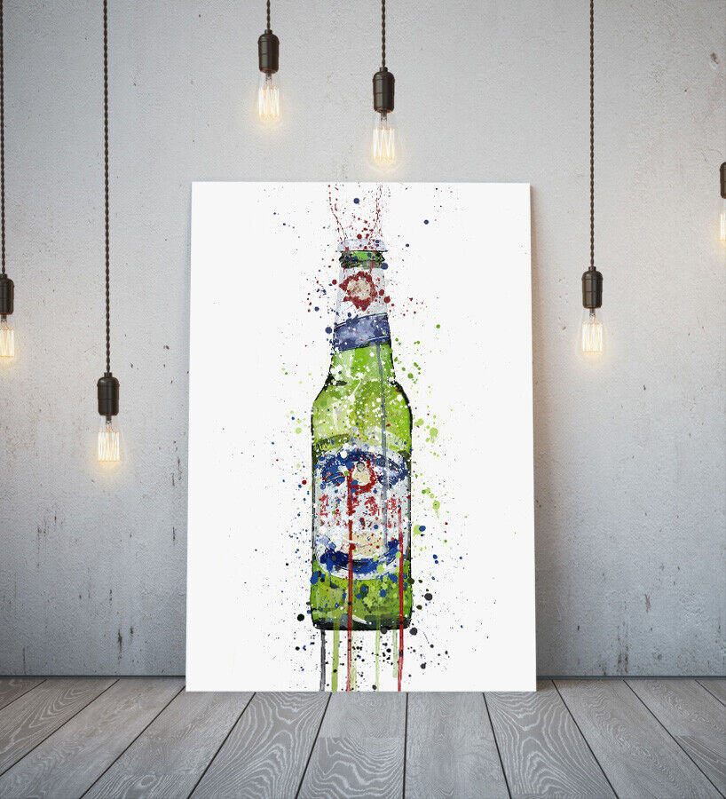 Peroni Beer Poster, High Quality Canvas Framed Picture, A1 Art Panel, Scandinavian, Foreign, Painting, Abstract, Cafe, Bar, Stylish, Interior, 11, Printed materials, Poster, others