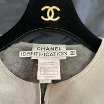 希少 CHANEL シャネル ムートン ジャケット 国内正規　羊革 グレー　ヴィンテージ　シープスキン_画像8