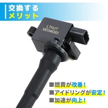 日産 クリッパートラック U72T イグニッションコイル 1本 MD346383 22462-6A0A0 互換品 スパークプラグ 6ヵ月保証_画像2