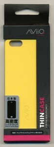 新品★iPhone5 極薄0.7mm ハードケース AVIIQ 黄 液晶フィルム付