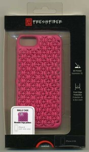 新品★iPhone5/5sカバー ピンク 3Dプリントで製作　freshfiber