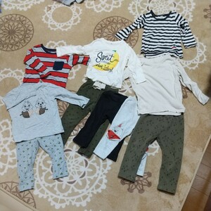  child clothes 90cm for boy top and bottom 5 put on used 