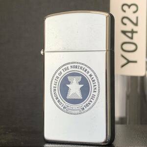 ZIPPO SLIM Northern Mariana Islands 美商品 貴重 レア品 オイルライター 北マリアナ諸島 ジッポースリム 1986年製 80年代物 Y0423