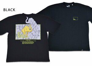 USA/C gscアニマルズスクエアLOGOバックプリントゆったりTEE◆go slow caravan ブラック(XL) 391917 ゴースローキャラバン アウトドア