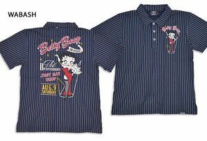 BR×BETTYコラボ 天竺半袖ポロシャツ◆The BRAVE-MAN ウォバッシュXXLサイズ BBB-2321 ブレイブマン ベティーちゃん 刺繍