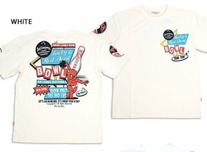 ラッキーボール半袖Tシャツ ◆TEDMAN/テッドマン ホワイトXXLサイズ（サイズ46） TDSS-553 エフ商会 アメカジ ボウリング 赤鬼 efu