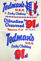 アメリカン・ポップ半袖Tシャツ◆TEDMAN/テッドマン ホワイトLサイズ（サイズ42）TDSS-559 エフ商会 efu アメカジ 赤鬼 レッドデビル_画像3