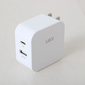 LAZOS USB-C電源アダプタ 18W 急速充電器 Type-C PD&QC3.0対応