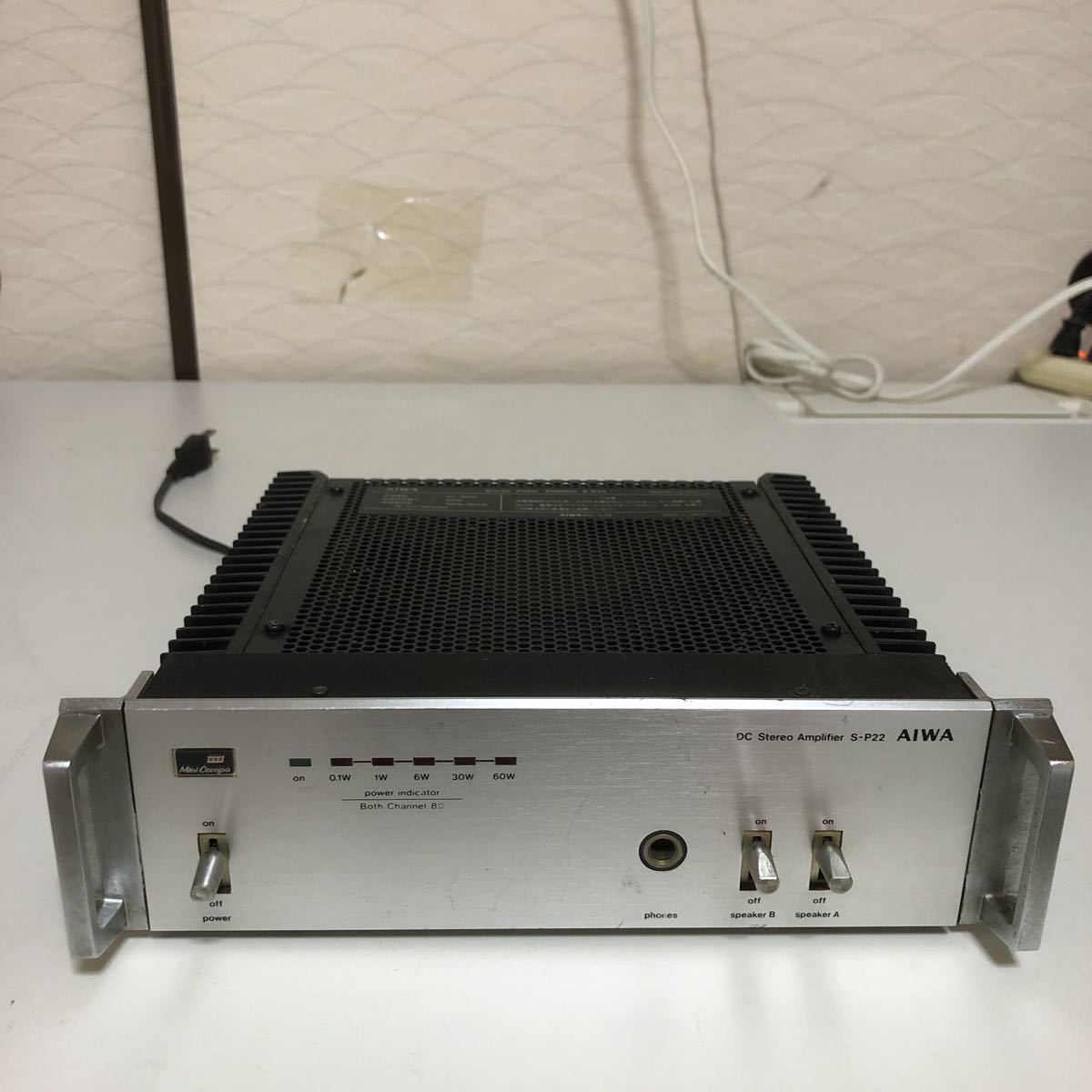 値下げ aiwa s-p22ステレオパワーアンプ aob.adv.br