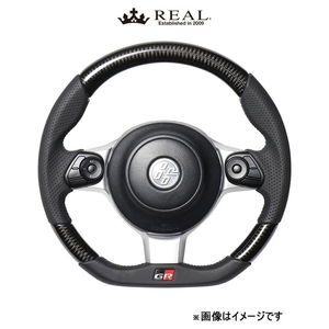 レアル ステアリング オリジナルシリーズ エンブレムタイプ(ブラックカーボン)BRZ ZC6 GRM-BKC-SL REAL