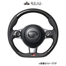 レアル ステアリング オリジナルシリーズ エンブレムタイプ(ブラックカーボン)ヴォクシー 80系 GRM-BKC-RD REAL_画像1