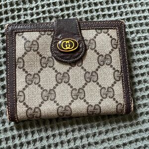 GUCCI グッチ 財布 ウォレット GG キャンバス レザー ブラウン 総柄