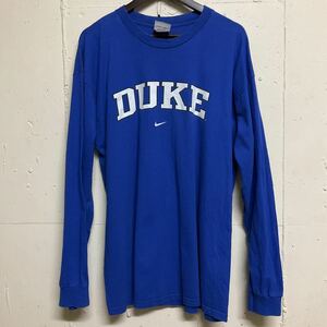 NIKE ナイキ 長袖Tシャツ ロングTシャツ ロンT XL 古着 ユーズド ブルー DUKE