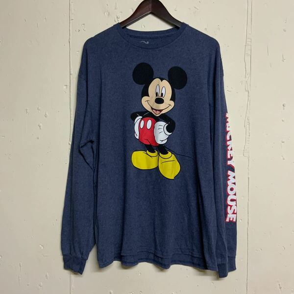 ミッキーマウスディズニーDisney長袖TシャツロンT古着メンズXL